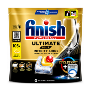 Finish Ultimate Plus Citrus – Finish Ultimate Plus Infinity Shine Citrus tablete za pomivalni stroj – 105 kosov