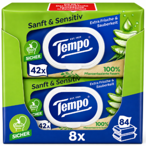 Tempo vlažni toaletni robčki Aloe Vera – 672 kosov