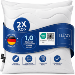 LILENO HOME vzglavnik 80 × 80 cm – srednje trd, prilagodljiv in pralen