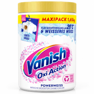 Vanish Oxi Action Powerweiss prašek za belo perilo – 1,65 kg