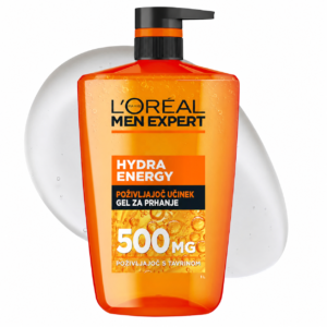 L'Oréal Men Expert Hydra Energy 5-v-1 gel za prhanje in šampon – 1000 ml