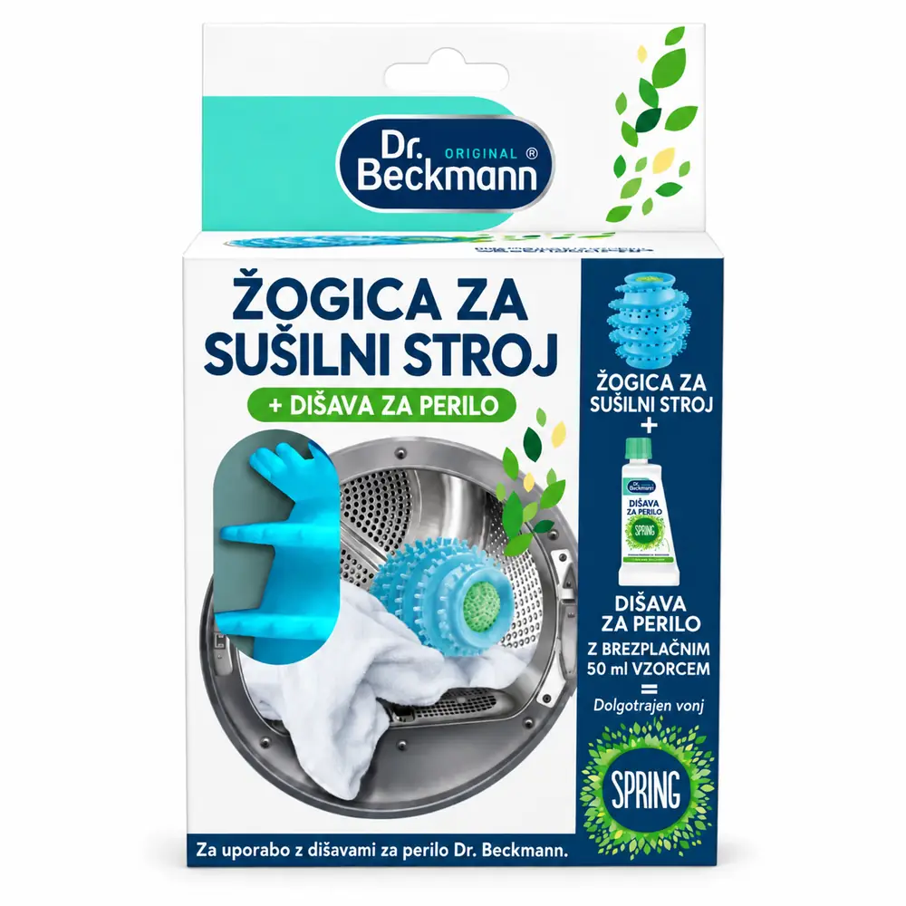 Dr. Beckmann žogica za sušilni stroj in dišava Spring, 50 ml