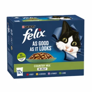 Felix Country Mix – Felix As Good As It Looks – mokra hrana za odrasle mačke v želeju – Country Mix