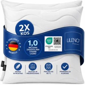 LILENO HOME vzglavnik 80 × 80 cm – srednje trd, prilagodljiv in pralen