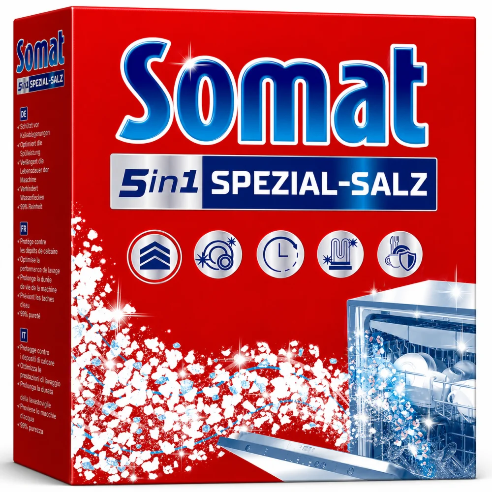 Somat 5-v-1 specialna sol za pomivalni stroj – 1,2 kg