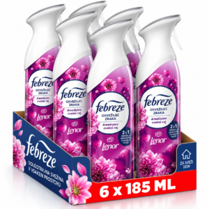 Febreze Amethyst Blütentraum osvežilec zraka v spreju – 6 × 185 ml