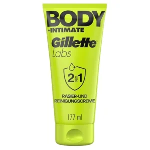 Gillette Labs Body Intimate – Gillette Labs Body + Intimate 2-v-1 krema za britje in čiščenje – 177 ml