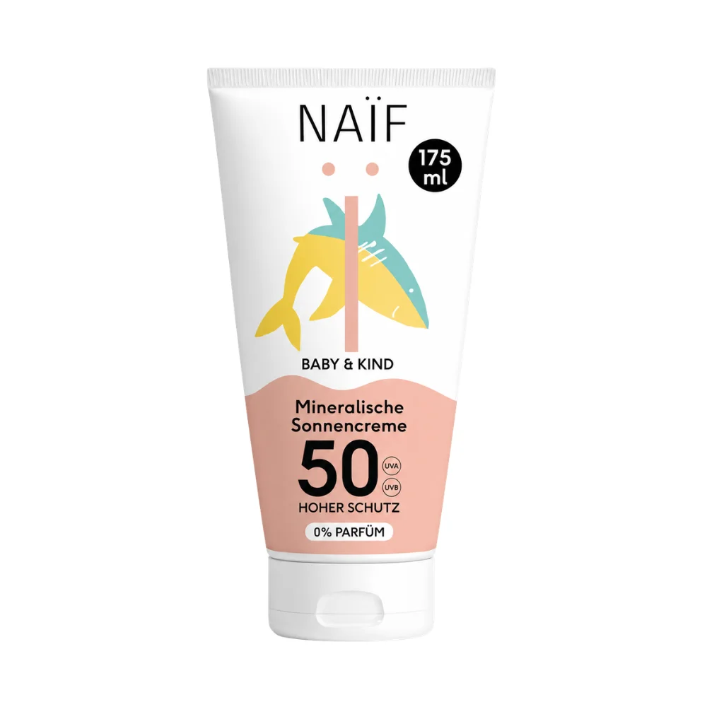 Naïf mineralna krema SPF 50 – Naïf mineralna krema za sončenje SPF 50 – 175 ml