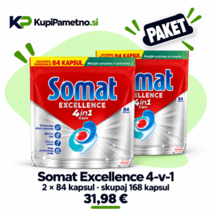 Paket Somat Excellence 4-v-1, dve pakiranji po 84 kapsul, skupaj 168 kapsul