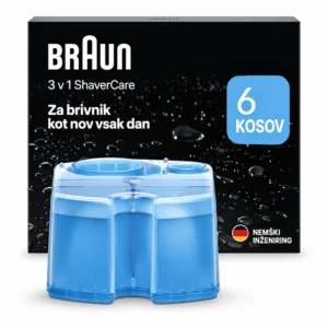 Braun ShaverCare 3-v-1 čistilne kartuše za brivnike, 6 kosov