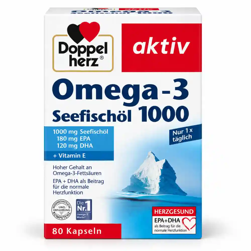 Doppelherz omega 3 ribje olje 1000 – 80 kapsul