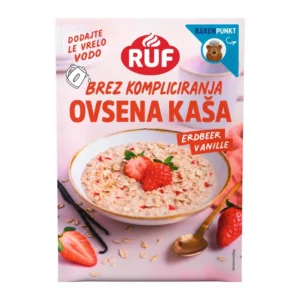 RUF ovsena kaša z jagodami in burbonsko vaniljo