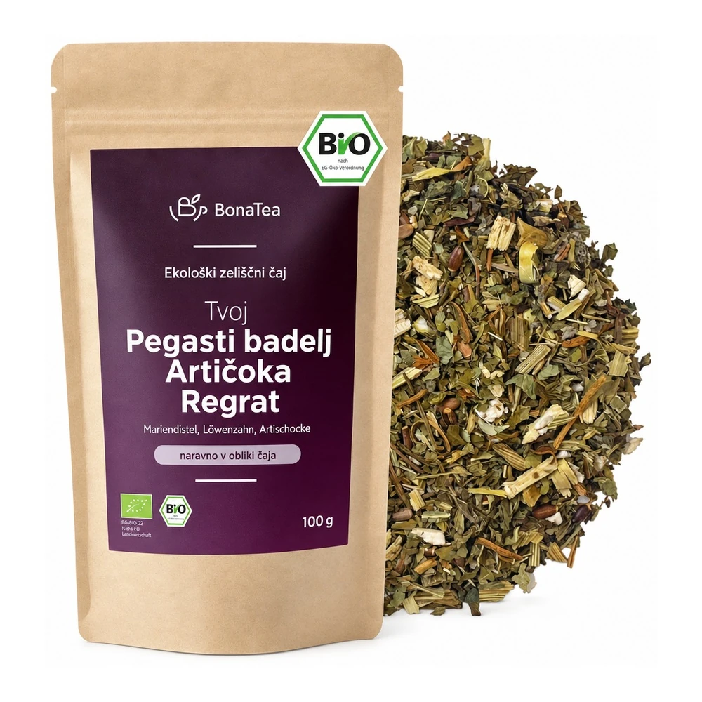 BonaTea Pure3 ekološki čaj iz pegastega badlja, artičoke in regrata