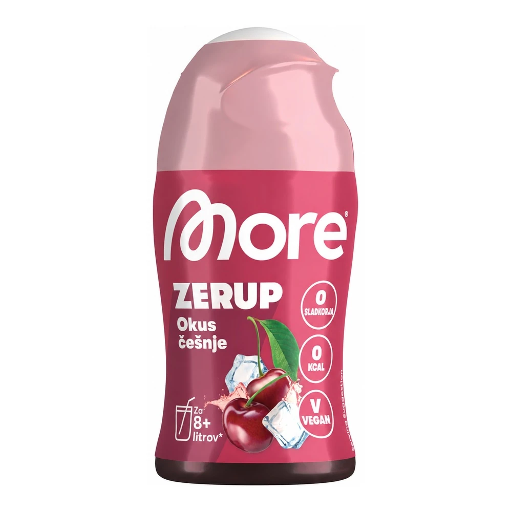 MORE NUTRITION Zerup Cherry koncentrirani sirup brez sladkorja, 65 ml