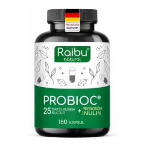 RAIBU Probioc probiotične kapsule, 180 kapsul