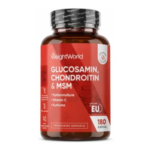 WeightWorld glukozamin, hondroitin in MSM – 180 kapsul