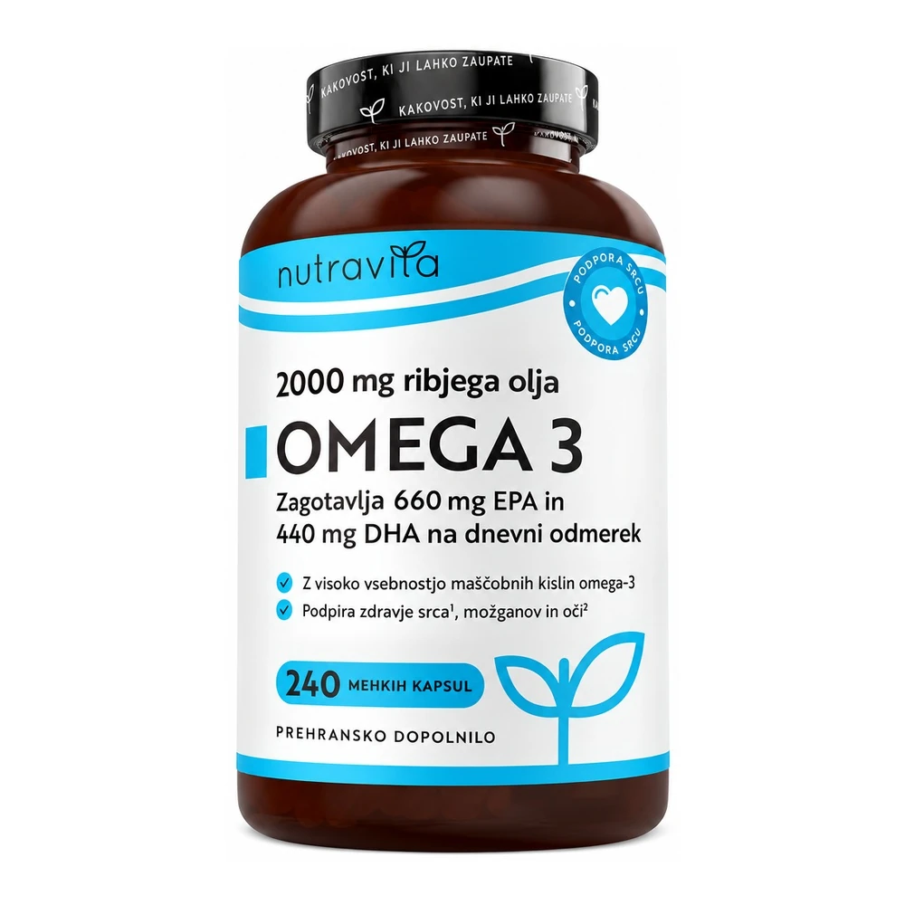 Nutravita Omega 3 kapsule z ribjim oljem