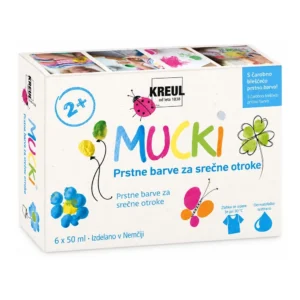 KREUL MUCKI otroške prstne barve, 6 × 50 ml