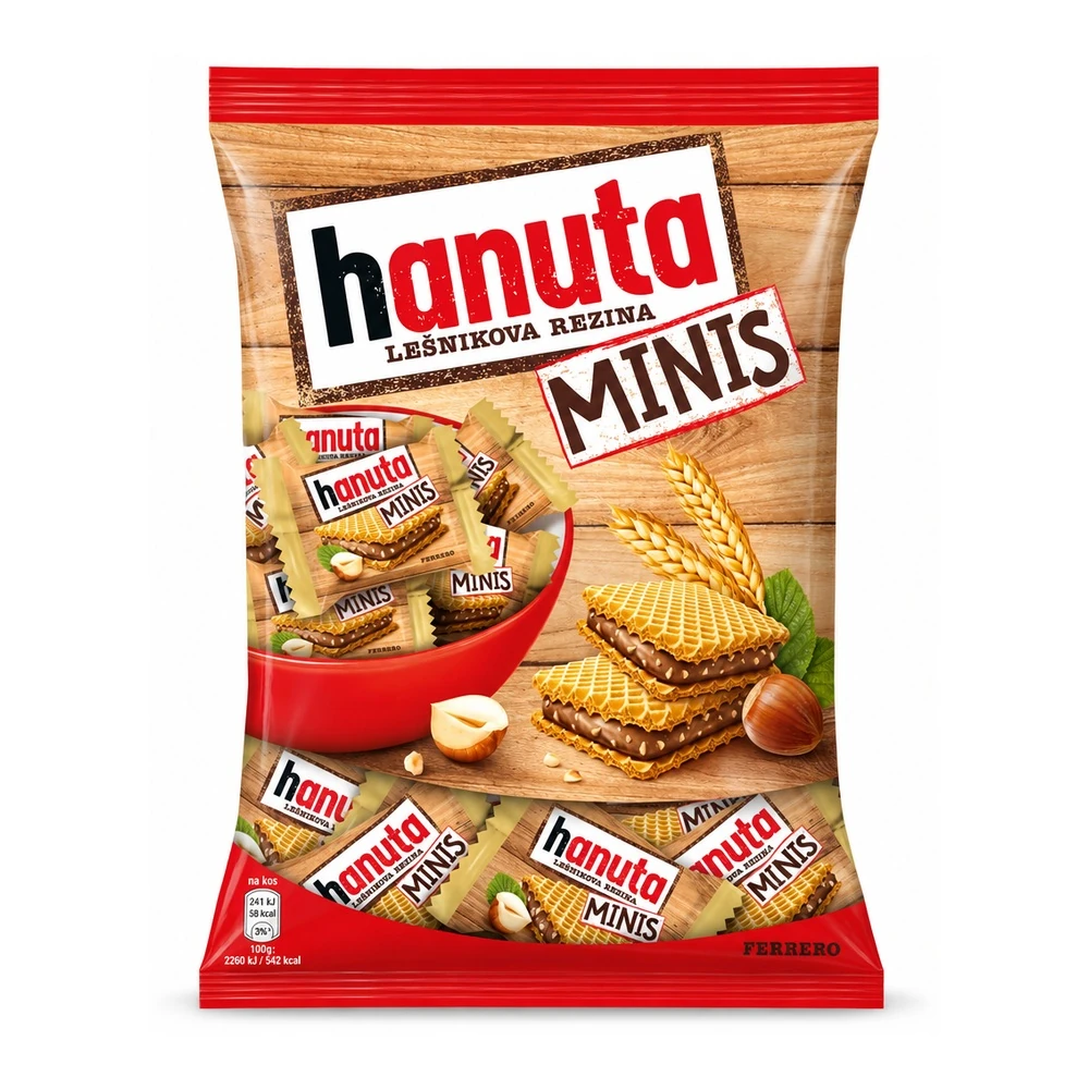 Hanuta Minis mini lešnikovi vaflji s kakavovo kremo