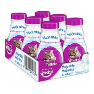 Whiskas mačje mleko v pakiranju 6 × 200 ml