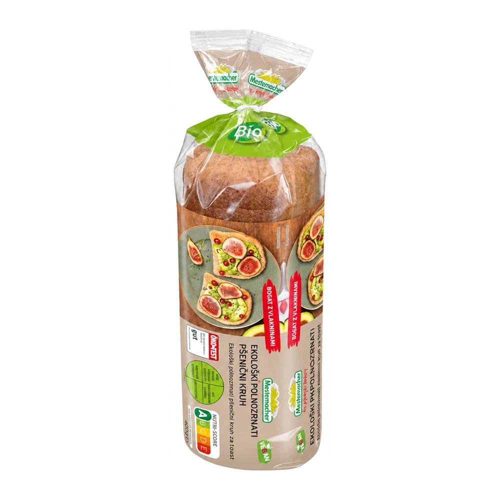 Mestemacher ekološki polnozrnati pšenični toast