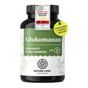 Nature Love kapsule z glukomananom iz korenine konjaka – 120 kapsul