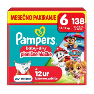 Pampers Baby-Dry Pants Paw Patrol plenične hlačke velikosti 6