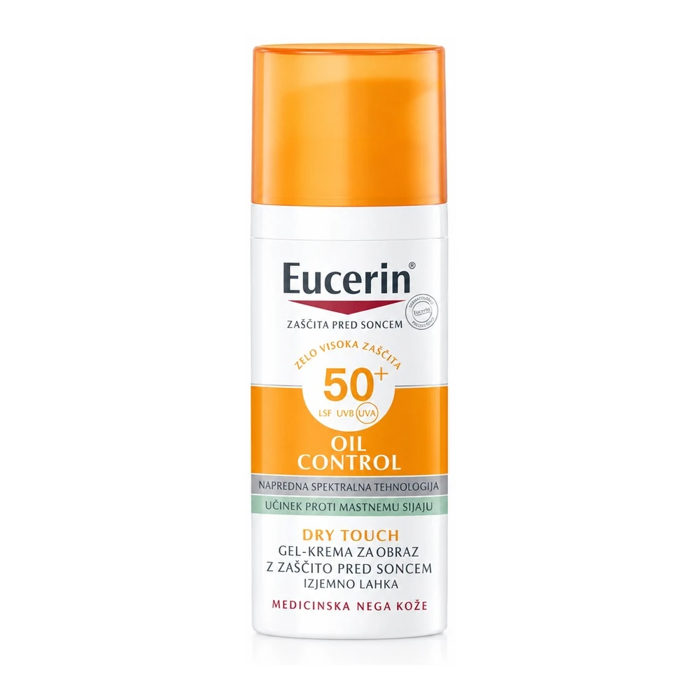 Eucerin Oil Control sončna gel-krema za obraz SPF 50+