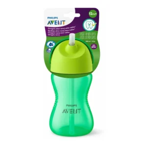 Philips Avent zeleni otroški lonček s slamico, 300 ml