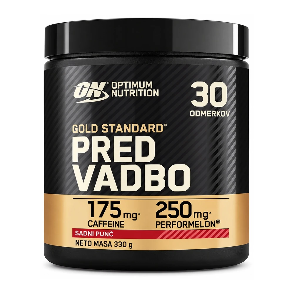 Optimum Nutrition Gold Standard predvadbeni napitek z okusom sadnega punča