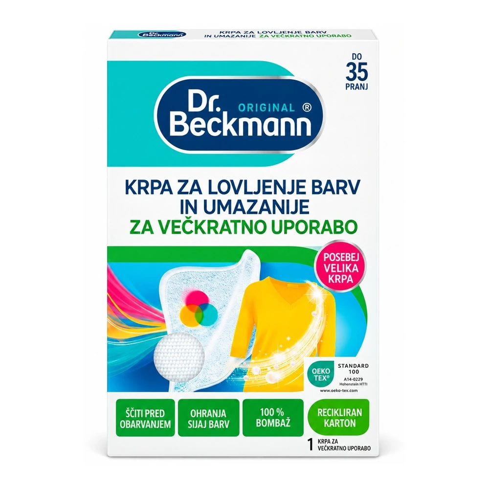 Dr. Beckmann pralna krpica za lovljenje barv in umazanije