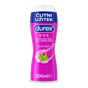 Durex 2-v-1 masažni in intimni lubrikant z aloe vero, 200 ml