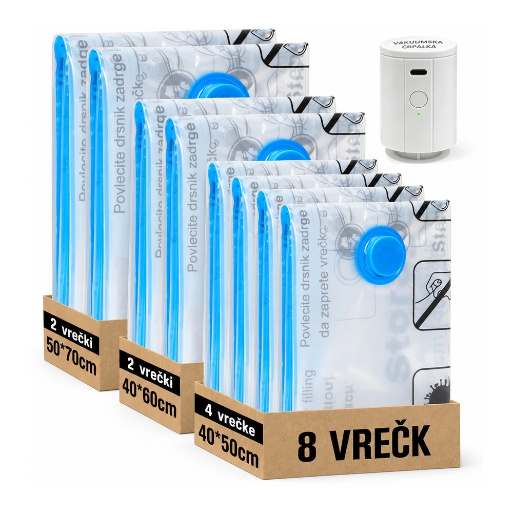 BoxLegend vakuumske vreče za oblačila s črpalko