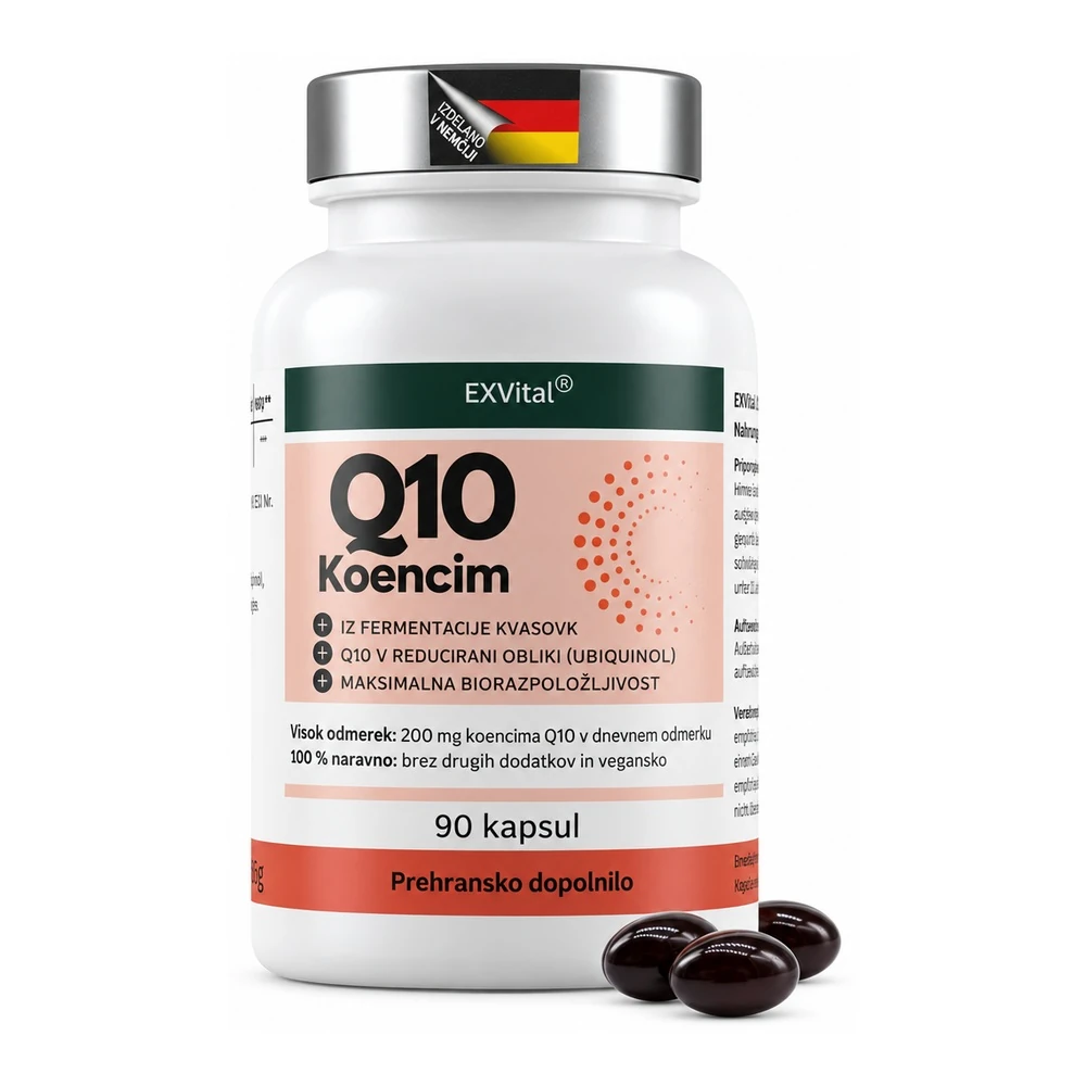 EXVital Q10 Ubiquinol 200 mg – 90 veganskih kapsul