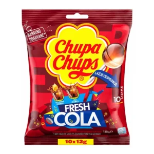 Chupa Chups Fresh Cola lizike v pakiranju 10 × 12 g