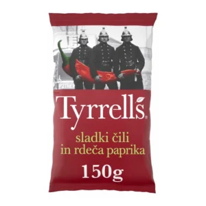 Tyrrells Sweet Chilli & Red Pepper krompirjev čips, 150 g
