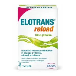 Elotrans reload elektrolitni prašek z okusom jabolka