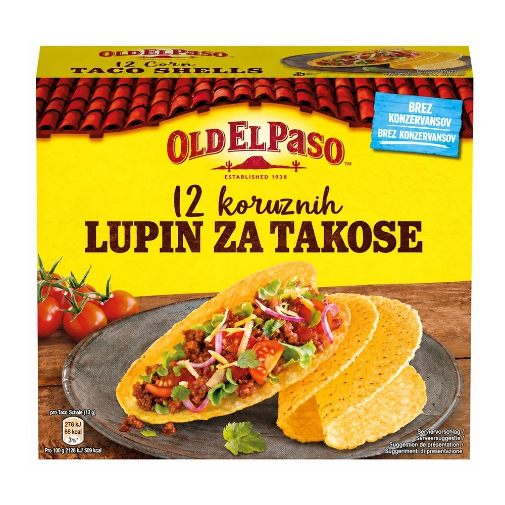 Old El Paso taco lupinice brez glutena