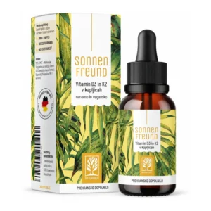 NATURTREU veganske kapljice z vitaminoma D3 in K2
