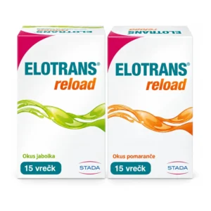 Elotrans reload elektrolitni prašek z okusoma jabolka in pomaranče – 30 vrečk