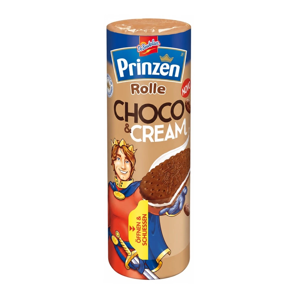 Prinzen Rolle Choc&Cream veganski kakavovi piškoti z vaniljevim polnilom