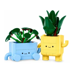 LEGO Botanicals Happy Plants 10349 z dvema rastlinama in lončkoma
