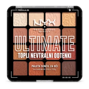 NYX paleta senčil Warm Neutrals s 16 odtenki