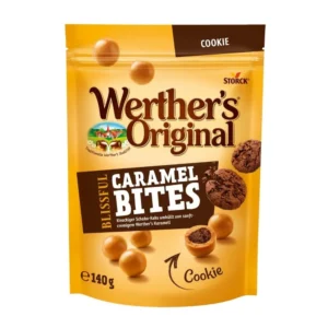 Werther's Original karamelne kroglice s čokoladnim piškotnim jedrom