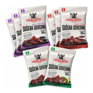 VIKING BITES mešani paket sušene govedine 8 × 50 g