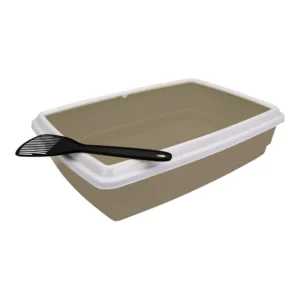 Aimé odprto mačje stranišče z robom in lopatko