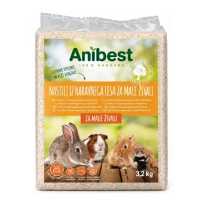 Anibest naravna lesna stelja za male živali 60 l