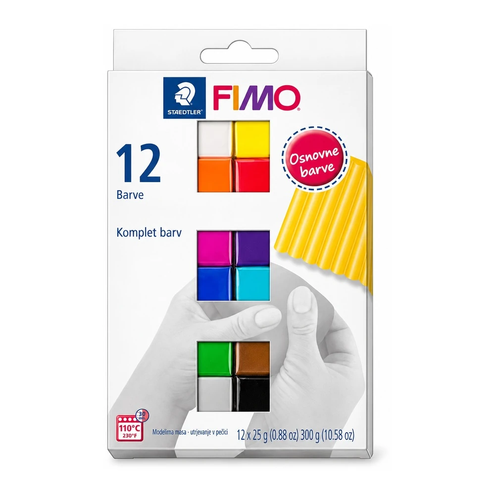 STAEDTLER FIMO Soft modelirna masa v 12 osnovnih barvah