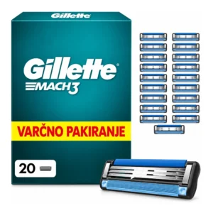 Gillette Mach3 modra nadomestna rezila – 20 kosov