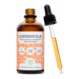 Wolfsbacher lososovo olje za mačke in pse, 100 ml